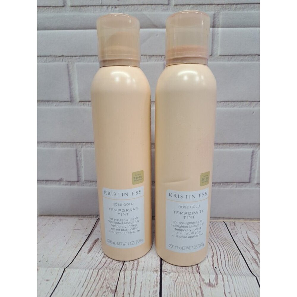 2 Pack- Kristin Ess Rose Gold Temporary Tint Hairspray Blonde Hair‎ Vegan New